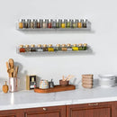 Acrylic Wall Spice Rack Organizer, Seasoning Rack Shelf Organizer, Clear Wall Mounted Spice Rack Condiment Organizer with Additional Removable Middle Divider, 4 Pack… by CozyNest Decor