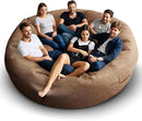 Bean Bag Chair for Adults 8FT,Soft Removable Cover for Teens/Girls Bedroom,Fluffy Giant Round Floor Beanbag Lounger Chairs (No Filler,Tan) by CozyNest Decor