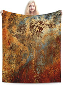 HGOD DESIGNS Brown Rust Colorful Metal Rusty Steel Iron Structure Blanket Throw Blanket Soft Comfortable for Sofa Chair Bed Office 50" x60 by CozyNest Decor