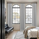 Total Blackout Curtains Full Shade 84 Inches Long Light Grey Gray Black Out Thick Linen Drapes for Living Room Thermal Insulated Bedroom Heavy Duty White Backing Back Tab Pleated 52x84 Length 2 Panel by CozyNest Decor