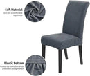 Joccun Chair Covers for Dining Room Set of 8, Dining Chair Slipcovers Stretch Dining Room Chair Covers Seat Protector,Washable Parsons Chair Cover for Home,Hotel,Banquet(Gray,8 Pack) by CozyNest Decor