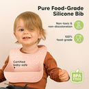 KeaBabies 2-Pack Silicone Baby Bibs for Eating - Sturdy Food-Grade Silicone Bibs for Babies Girl, Boy, Large Food Catcher, Clean & Put On Easily, Waterproof Toddler Feeding Essentials (Butterflies) by TinyTreasures Baby Boutique