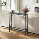 31.5‘’ Console Table, Skinny Entryway Table with Fast-Charging Station, Narrow Long Sofa Table, Behind Slim Couch Table for Entrance, Hallway, Living Room Decor ST-GY80-1 by CozyNest Decor