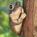 Bits and Pieces – Keep Quiet Frog Tree Peeker - Yard Decorations - Adorable Tree Sculpture - Garden Decoration - Garden Peeker Tree-Hugger Yard Art by GreenHaven Gardens