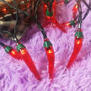 Solar Red Chili String Lights, 50 LED Chili Shape Fairy String Lights Solar Operated String Lights for Wedding, Chinese New Year,Spring Festival,Party Decoration,Christmas by GreenHaven Gardens