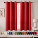 MIULEE Christmas Red Blackout Curtains for Bedroom Living Room 45 Inches Long 2 Panels, Thermal Insulated Room Darkening Drapes Solid Grommet Top Light Blocking Window Treatments 40x45 Inch by TinyTreasures Baby Boutique