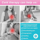 Breast Therapy Ice Packs Large Hot Cold Breast Pads, Nipple Cooling Gel Pads for Clogged Milk Duct Relief, Engorgement, Breast Augmentation Surgery, Breastfeeding Essentials for New Moms, 2 Pack by TinyTreasures Baby Boutique