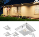 4 Pack Solar Powered Gutter Lights Outdoor Decorative Waterproof 12 LEDs Yard Lamp for Fence, Railing, Outside Wall, Deck, Garden, Path, Backyard, Walkway, Patio, No Drilling Installation (Warm White) by GreenHaven Gardens