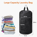 Femuar Laundry Bag Backpack Durable Laundry Bag with Shoulder Straps and Mesh Pockets Portable Laundry Dirty Clothes Hamper Bag for College Dorm (Black) by CozyNest Decor