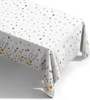 Floral Tablecloth 4 Packs 54x108 Inch - Butterfly Spring Wildflower Plastic Table Cover for Wedding Decorations Easter, Baby in Bloom Showers & Mother's Day Tea Parties Disposable Rectangle Tablecloth by CozyNest Decor