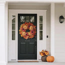 28'' Large Fall Wreath for Front Door, Porch, Window- Artificial Maple Leaves Faux Sunflower Hydrangea Pumpkins Outdoor Autumn Wreath for Home, Farmhouse Wall Thanksgiving Day Harvest Festival Decor by CozyNest Decor