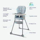 Graco Made2Grow 5-in-1 Convertible Highchair, Adjustable Baby to Toddler Seat, Hudson by TinyTreasures Baby Boutique