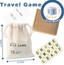 Crossword Dice Game, Word Game, Fun for Family Game Night, Festive Parties, Gatherings & On-The-Go Fun, Crossword Puzzle with 15 Large Letter Dice by TinyTreasures Baby Boutique