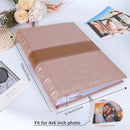 RECUTMS Photo Album with Writing Space 4x6 300 Pockets Photo Book,Leather Cover Picture Album with Memo Areas for Wedding Anniversary Family Baby Couple Valentines Graduation Travel (Light Coffee) by TinyTreasures Baby Boutique