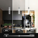 OKELI Modern Pendant Lights,LED Bubble Crystal Kitchen Island Light Fixtures,Chrome Mini Single Pendant Lighting for Kitchen Island,Bar,6W,6000K,ETL,3Pack by CozyNest Decor