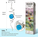 Gazing Ball Spiral Decorative Wind Spinner Tail with Blue Glass Orb,Wind Spinner Spiral Stabilizer,Hanging Visual Illusion in Spinning Yard Art Decor,Indoor Outdoor Garden Decoration-13 in by CozyNest Decor