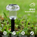 Solar Lights Outdoor Pathway Waterproof 8 Pack Warm White LED Acrylic Mushroom Decorative Garden Lights for Yard Landscape Patio Outside Decor by CozyNest Decor