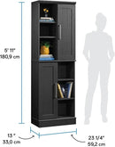 Sauder HomePlus Multi-Room Storage Cabinet with Adjustable Shelves and Door Positioning, Kitchen Laundry Bathroom Pantry Storage Cabinet, in Raven Oak Finish by CozyNest Decor