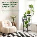 TOSKING 5 Tier Tall Plant Stand Indoor Outdoor, Heavy Duty Corner Shelf for Plants & Decor, Space Saving 3.9FT Metal Flower Pot Stand for Balcony, Garden, Living Room, Patio (Black, 47in) by GreenHaven Gardens