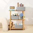 Small Storage Baskets for Organizing | Closet Organizer Bins | Shelf Toy Basket | Woven Rope Baskets | Cube Decorative Box | Shallow Basket | 13x8.5x5.1” | 4 Packs Mixed Grey by CozyNest Decor