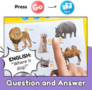 ZeenKind English Learning Talking Book for Kids 2 3 4 5 6 Years Old, 300+ Words Interactive Audio Sound Books for Toddlers, Early Learning Educational Electronic Musical Toy by TinyTreasures Baby Boutique