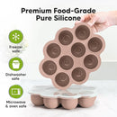 KeaBabies Silicone Food Freezer Trays with Lid, 2oz x 10 Pods Baby Food Storage Containers, Easy Puree Meal Prep, Breast Milk Silicone Freezer Molds, Dishwasher,Microwave Safe,BPA-Free Tray(Dusk) by TinyTreasures Baby Boutique
