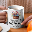 Personalized Promoted To Mommy Accent Coffee Mug With Name Year, Custom Mom Mother Mama EST 2026 Coffee Cup, Mama To Be Mug Gift For New Mommy/Wife From Husband, First Time New Mom White Cup 11 15Oz by TinyTreasures Baby Boutique