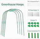 POTEY Raised Garden Bed with Greenhouse Galvanized Planter Box with 2 Greenhouse Cover for Outdoor Gardening Garden Box for Fruit, Vegetable, Flower, Herbs and Strawberry Plant by GreenHaven Gardens