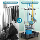 Broom And Mop Holder Put Wet Mops Movable Floor-Mounted Mop Rack Floor Standing Cleaning Tool Cart Storage For Garden Garage Schools, Hospitals, Factories, Hotels,Property Companies (12racks) by CozyNest Decor