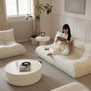 Luxury Sofa Couch Chair, Lazy Floor Seating, Fireside Bean Bag Chair, Ergonomic Tatami Sofa Lounger for Living Room, Bedroom, Office, 3 Seat, White by CozyNest Decor