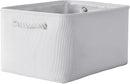 TheWarmHome Fabric Storage Bin, Large 1 Pack 15.7L*11.8W*8.3H Storage Basket for Home Storage and Organization, Shelf Basket with Cover for Living Room Bedroom Closet（White by TinyTreasures Baby Boutique
