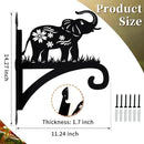 Hanging Plant Hanger Bracket, Heavy Duty Iron Wall Plant Hanger for Bird Feeder, Decorative Baby Elephant Silhouette Plant Hooks Hanging Plant Hangers Outdoor for Wind Chimes Flower Pot Lantern by GreenHaven Gardens