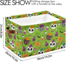 Storage Basket Bin Halloween Horror Pumpkin Organizer Basket Collapsible Shelf Basket Cube with handle for Nursery Bedroom Bathroom by TinyTreasures Baby Boutique