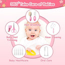 Baby Healthcare and Grooming Kit, 21 in 1 Portable Baby Essentials Kit with Gas Relief Hair Brush Comb Nasal Aspirator for Newborn Boys Girls (Pink) by TinyTreasures Baby Boutique