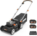 WORX 40V 17'' Cordless Lawn Mower for Medium Size Yards, 2-in-1 Electric Mower Cuts to Edge, Compact & Lightweight Push Lawn Mower with 6-Position Height Adjustment – 2 Batteries & Charger Included by GreenHaven Gardens