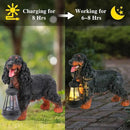 Afirst Solar Dog Statue Garden Decor- Outdoor Decor with Solar Lantern Lovely American Cocker Spaniel Figurine Patio Lawn Yard Art Ornaments Housewarming Gift by GreenHaven Gardens