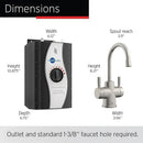 InSinkErator HOT250 Instant Hot and Cold Water Dispenser System, 2-Handle Drinking Water Faucet in Satin Nickel with 2/3-Gallon, Filter-Compatible, Stainless Steel Tank, HC250SN-SS