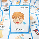 SANTSUN 36 Pieces of My Body Parts Flash Cards for Toddlers- The Flash HolePunched- So You can sort and Organize The Cards Easily and Early Learning Kindergarten Teacher Tools by TinyTreasures Baby Boutique