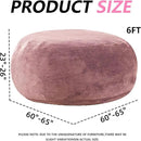 6FT,Oversized Bean Bag Chairs for Adults,Giant beanbag with Filler Included，Fluffy Memory Foam,Soft and Comfy Corduroy Fabric,Gaming Chairs Suitable for Living Room and Bedroom (Pink, 6 Foot) by CozyNest Decor