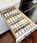 MIUKAA Clear Acrylic Spice Drawer Organizer, 4 Tier Seasoning Jars Drawers Insert, Kitchen Spice Rack Tray for Drawer/Countertop (Jars not included) by CozyNest Decor