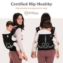 Beco Baby Carrier Toddler Carrier with Extra Wide Seat - 100% Cotton Carrying Backpack Style & Front-Carry,Lightweight & Breathable Child Carrier, Toddler Sling Carrier 20-60 lbs (Metro Black) by TinyTreasures Baby Boutique