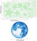 1017Pcs Glow in The Dark Stars for Ceiling Glow in The Dark Moon and Planet Wall Decal Luminous Astronaut Universe Galaxy Space Wall Stickers for Kids Boys Bedroom Blue by TinyTreasures Baby Boutique