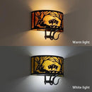 TOCHIC Farmhouse Wall Sconce, Rustic Vintage Indoor Wall Light Fixture, 2-Light Western Cow Wall Mount Light for Bedroom, Hallway, Living Room, Stairway by CozyNest Decor