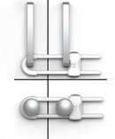 20 Pack - Baby Proofing Cabinet Locks Adjustable U Shaped Baby Safety Latches for Drawers, Fridge, Closet Modern Baby Proofing Cabinet Lock with Extra Secure Lock Buttons (White) by TinyTreasures Baby Boutique