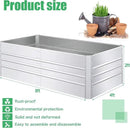 SnugNiture Galvanized Raised Garden Bed 8x4x2FT Outdoor Large Metal Planter Box Steel Kit for Planting Vegetables, Flowers by GreenHaven Gardens