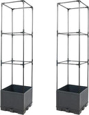 Sunnyglade 2 Pcs Raised Garden Bed Planter Box with Trellis, 44” Tomato Trellis Planter for Various Vine Climbing Plants Vegetables Detachable Frame for Outdoor Indoor Terrace by GreenHaven Gardens
