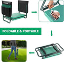 TomCare Garden Kneeler and Seat 10.64” Wider Larger Soft Kneeling Pad Garden Bench with 2 Large Tool Pouches Heavy Duty Garden Stool Foldable Tools Gardening Gifts for Women Men Gardeners by GreenHaven Gardens