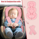 GFU Infant Car Seat Insert Head and Body Support, Reversible Newborn Insert for Carseat with Strap Pads, Soft Stroller Cushion Pillow Insert for Boys and Girls, Fits for Stroller, Swing, Red by TinyTreasures Baby Boutique