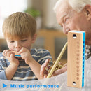 Koogel 2PCS Kids Harmonica, 10 Hole Wooden Beginner Mouth Organ Toy Musical Instruments for Kids Adults Birthday Gifts by TinyTreasures Baby Boutique