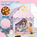 Wilwolfer Kid Tent with Mat, Star Lights - Kids Play Tents for Toddlers Kids Tents Indoor Playhouse - Princess Tent for Girls Toy House Gift (Gray with Mesh) by TinyTreasures Baby Boutique